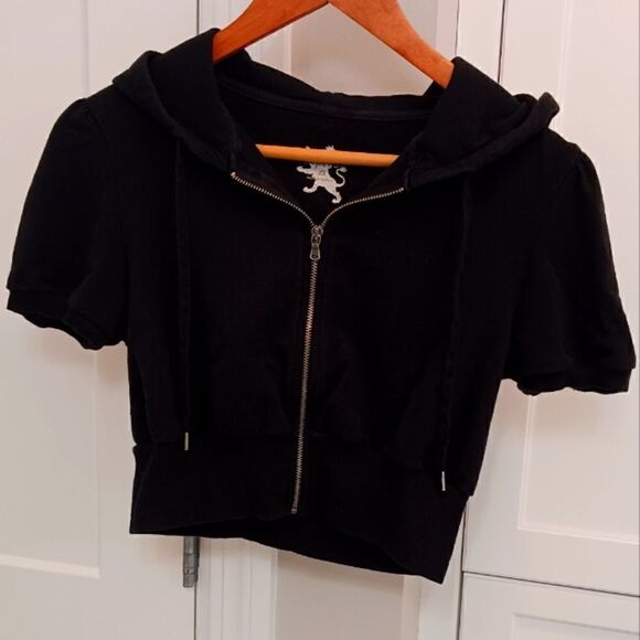 EXPRESS Vintage Cropped Sweatshirt Hoodie Fleece MEDIUM - Picture 1 of 7